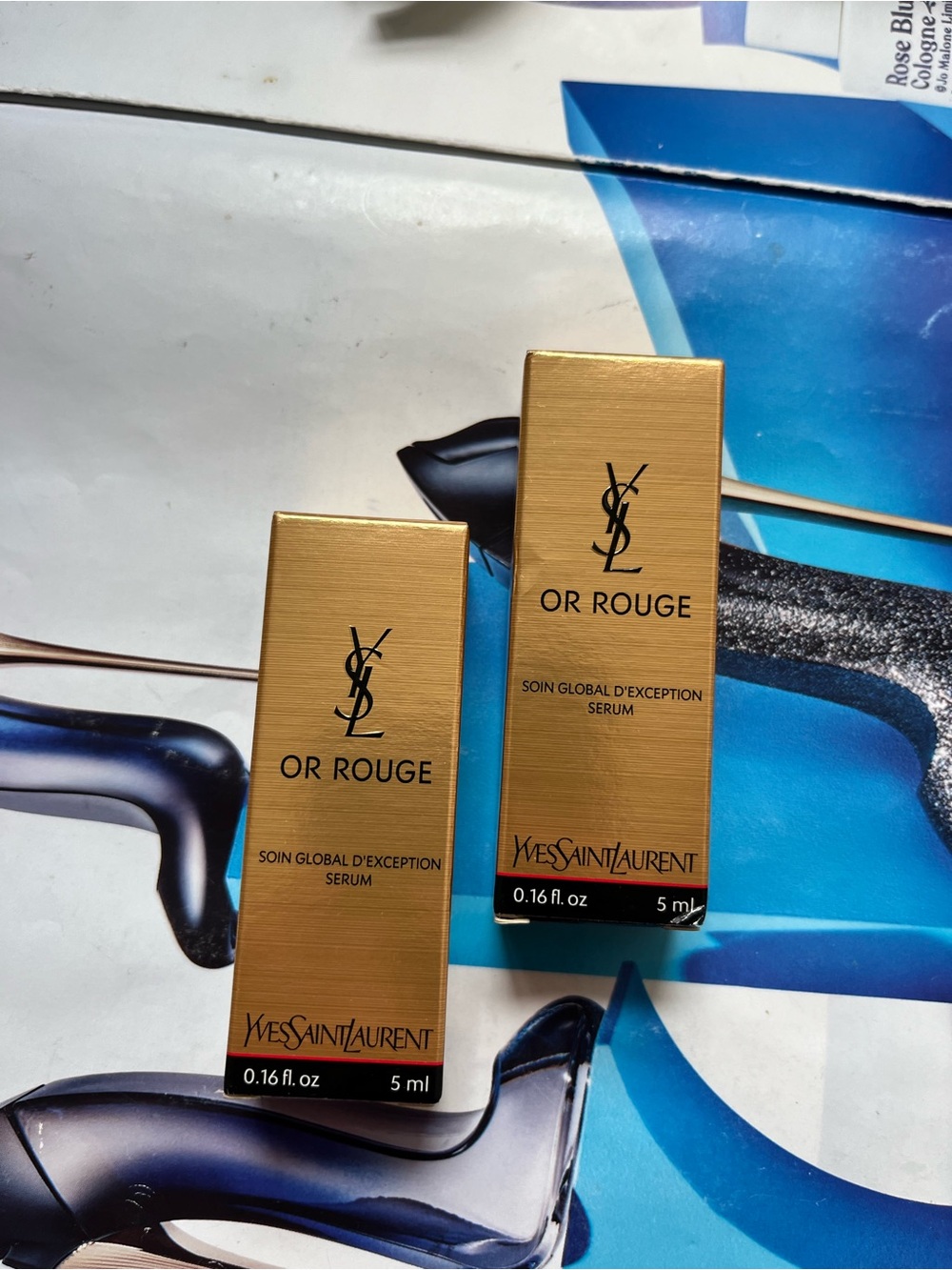 2x YSL Or Rouge Le Serum Soin Global 0.16 oz 5 ml New In Box= 10ml